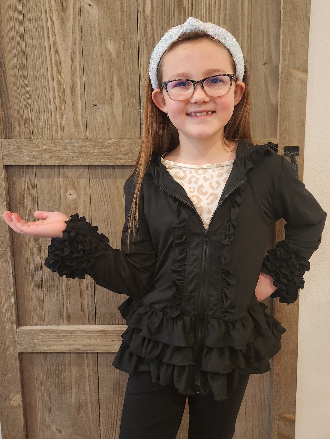 Black Ruffle Jacket